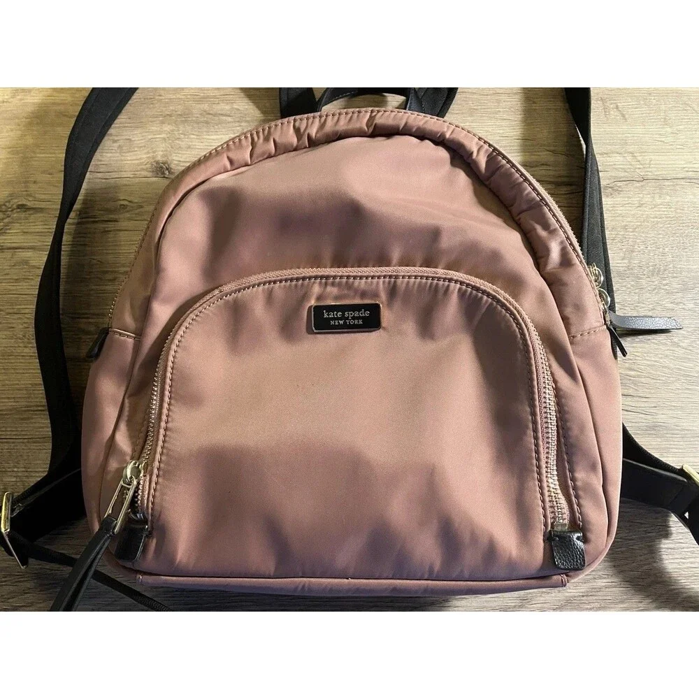 Kate Spade New York Dawn Medium Nylon Backpack/Dusty Pink Excellent Used